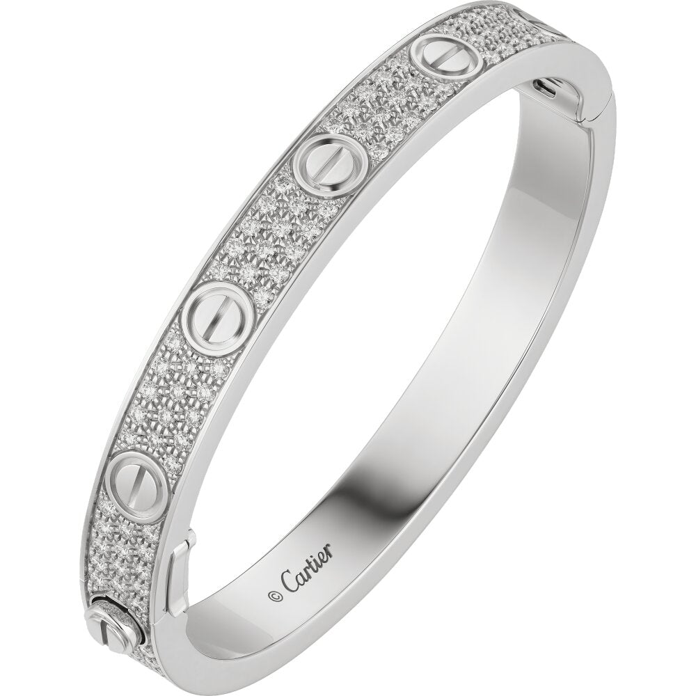 Pulsera LOVE empedrada en 3 líneas