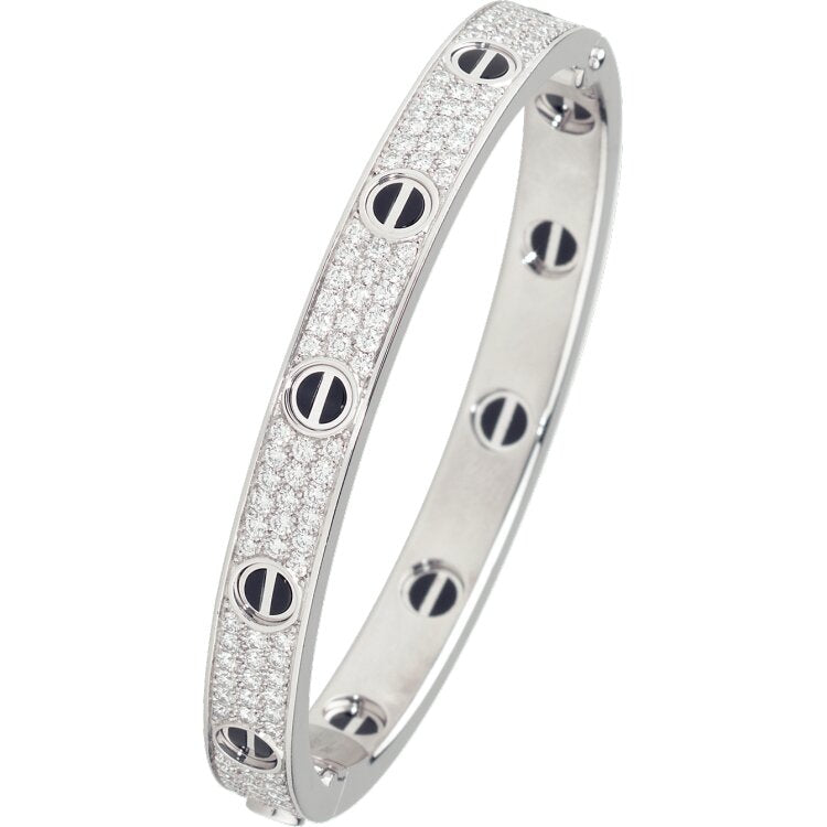 Pulsera LOVE empedrada en 3 líneas